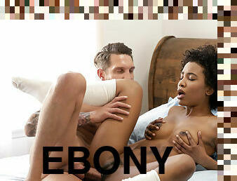 Ebony Demi Sutra enjoys a big cock