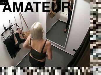 Amateur Czech Blonde Gets Snooped In Changing Room