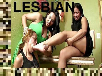 lesbiana, latina, adanc-in-gat, brazilia, picioare, fetish, inceandu-se, dominare
