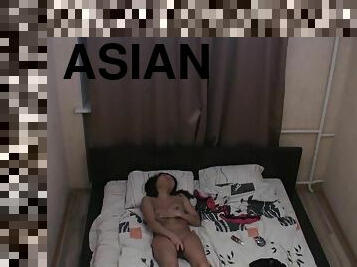 aasialainen, masturbaatio, teini, lelu, kotitekoinen, nuori-18