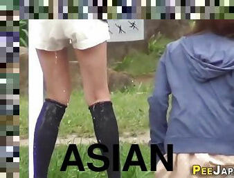 aasialainen, ulkotiloissa, pissaaminen, julkinen, teini, japanilainen, kamera, tirkistely, fetissi