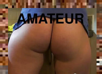 cul, femme, amateur, babes, maison, cuisine, bout-a-bout, incroyable, solo