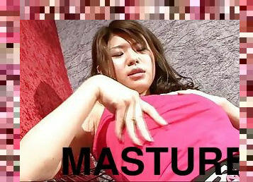 Ruri Kodas masturbation play with huge breasts