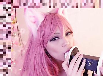 Maimy ASMR Pink Fox Ear Licking