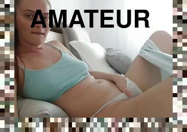 amateur, ados, jouet, blonde, webcam, solo