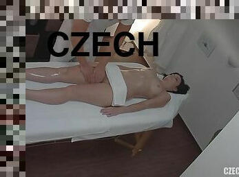 Czech brunette babe oiled Massage