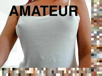 Amateur with nice nipples on webcam