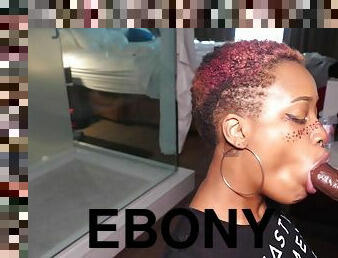 Frickled ebony taking hardcore