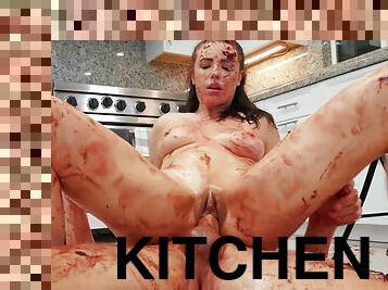 Weird kitchen shagging with Casey Calvert