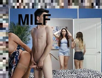 Screwing little man fucks buxom step MILF