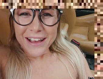 POV car fuck with steamy Madison McQueen