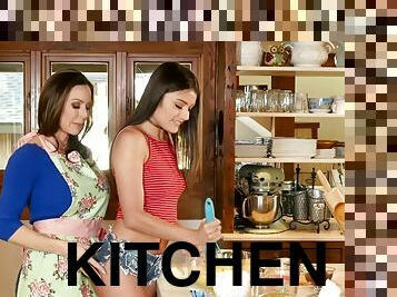 Kendra Lust & Adria Rae stopped cooking to fuck