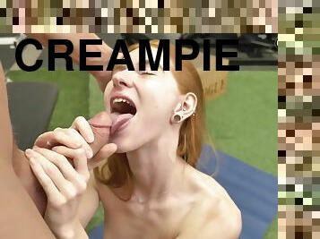 Sporty ginger Jane Rogers got creampied