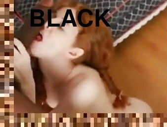 Cute Petite Ginger Redhead Blowing BIG BLACK PENIS
