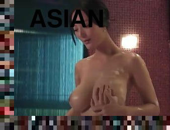 Hot Oiled up Asian Daniella Wang Screwing Scence - big natural tits