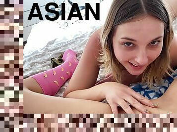 Asian teen Katana and Ophelia hot lesbian sex