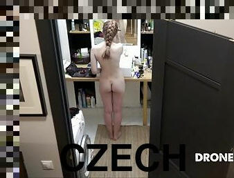 czech ginger alexandra - hiddne spy camera in bathroom