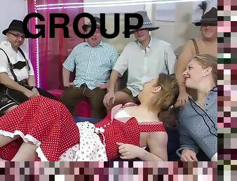 Lederhosen Groupsex Gangbang Sex Orgy - (HUU)