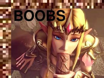 Warcraft big breast elfs blows veiny dick and screwing hard