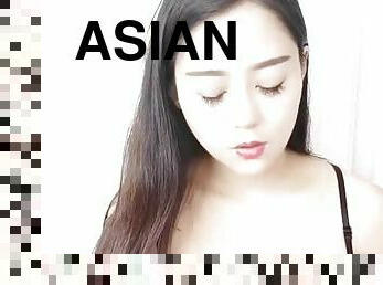 @sian cute little bitch masturbating with slinky moaning stimulating herself - Asian