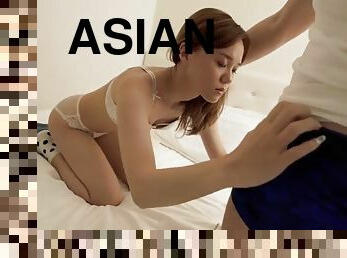 asiatique, masturbation, ejaculation-sur-le-corps, trio, chinoise, réalité
