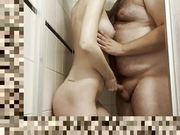 mandi, mastubasi, kurus, sentakkan, pacar-perempuan, sperma, berambut-pirang, bersetubuh, kecil-mungil, mandi-shower