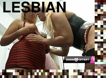 Hot lesbians annaj and tiffanyk fuck each other in the ass with a dildo