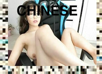 asiatisk, store-patter, onani, offentlig, webcam, solo, kinesisk