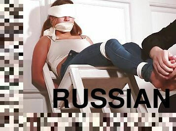 Russian fetish - I will tie her up and tickle her until no one sees