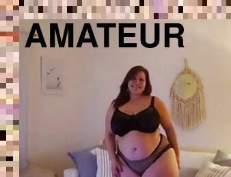 amatör, bbw, trosor, rumpa-butt