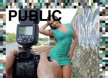 Public Pickups - Briana's Outdoor Photo Shoot 1 - Big Tits