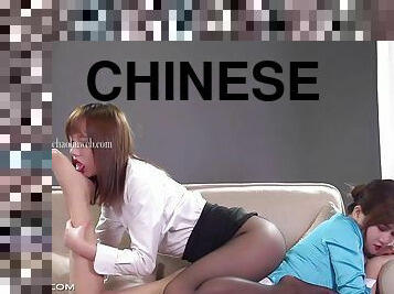 chinese girl and milf lesbian kiss - Mature