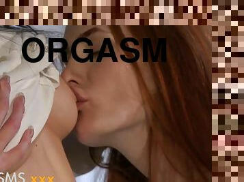 orgasmi, pillu-pussy, lesbo-lesbian, punapää, märkä