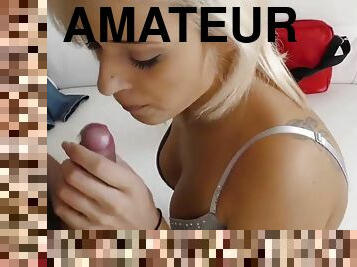 HUNT4K. Blonde cutie Ria Sann makes a lot of money with her juicy pussy