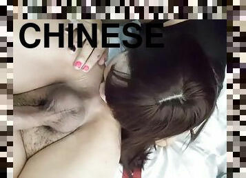 Chinese crossdresser blowjob