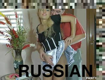 Very Hot Blonde Russian Maid Gets Her Ass Banged
