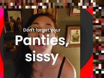 Sissies wear panties for FemDom Mistress