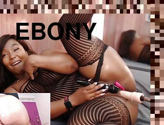 Raunchy ebony lesbian mind-blowing online video