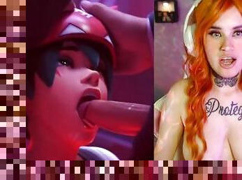 Busty latin girl REACTS to Overwatch Hentai Rule 34