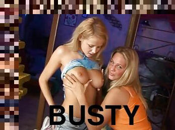Busty teen lesbian toys snatches