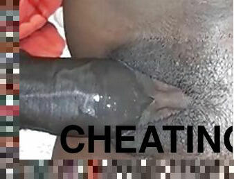 Clit well played and fucked until she ejaculates nasty cheating slut husband with a small cock