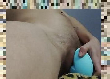 Close up on man trans pussy masturbating