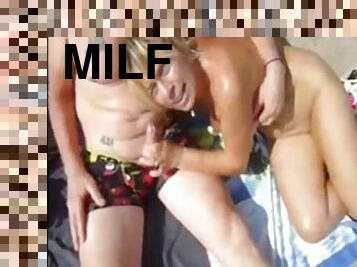 Milf getting it at the beach