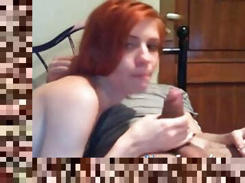 Amateur redhead gets analed in the chatroom