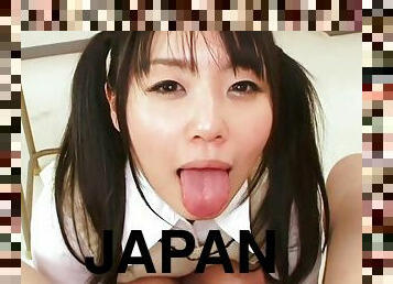 Japanese teen is a fabulous cock sucker