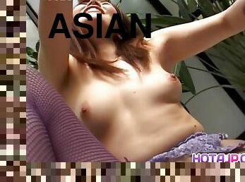Pretty in purple asian uncensored hj