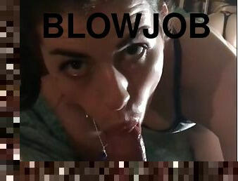 Girlfriend teaching blowjob