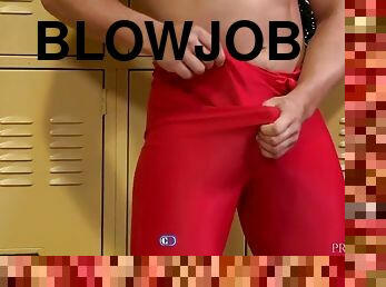 Extra large cocks masturbating in the locker room