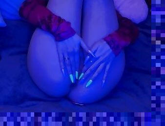 Neon game girl cumed for you