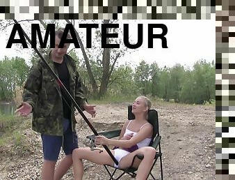 Fishing trip goes pretty steamy for the shy amateur